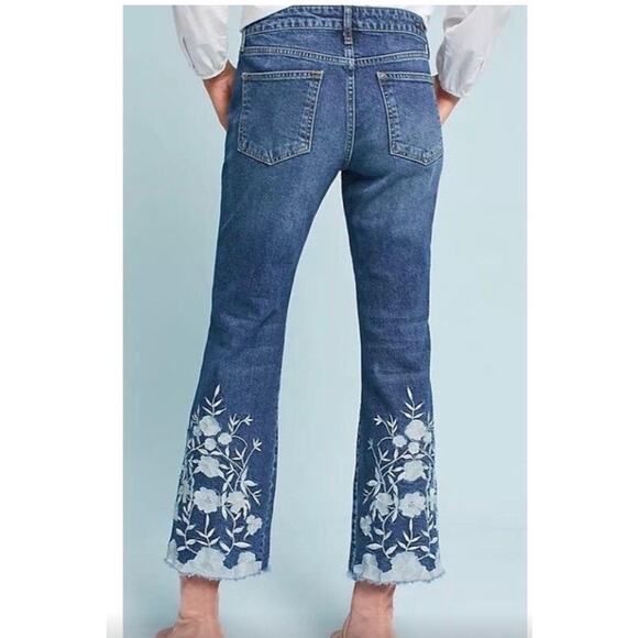 ANTHROPOLOGIE PILCRO jeans Hi Rise Flare embroidered - Picture 2 of 8